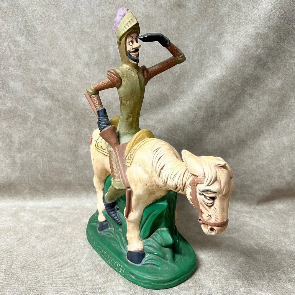 Don Quixote On the Quest Figurine - Ceramic Historical Literary Art statue